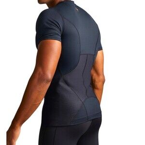 Tommie Copper Lower Back Support Shirt Mens Medium Power Mesh 0878MR Navy Blue